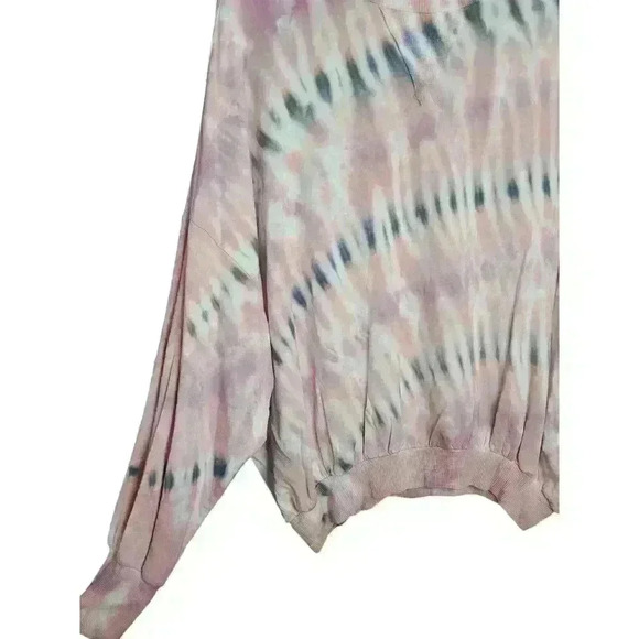 Young Fabulous & Broke | YFB Oversized Pink & Green Tie Dye Sweatshirt Size M - Picture 4 of 6